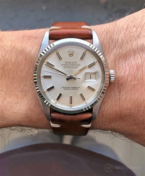 rolex datejust leather strap replica|rolex datejust 36mm leather strap.